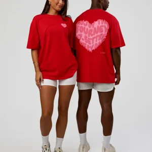 Love the Journey FLXCotton Oversized Tee - Flame-Candy Pink
