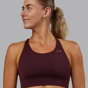Accelerate Sports Bra - Cherry Lacquer