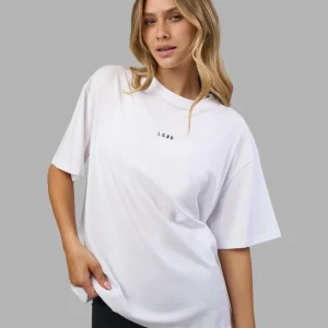 Go-To FLXCotton Oversized Tee - White-Black